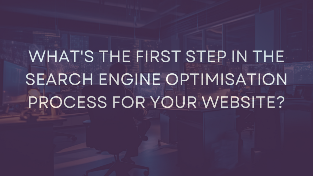 First search egine optimisation step